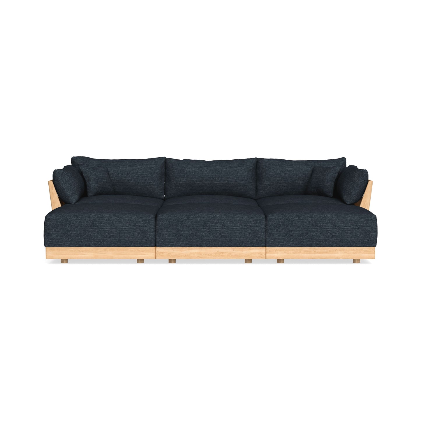 Slipcover Only - Modular Bondi 3-Seater Daybed Sofa Sectional in Baltic Blue