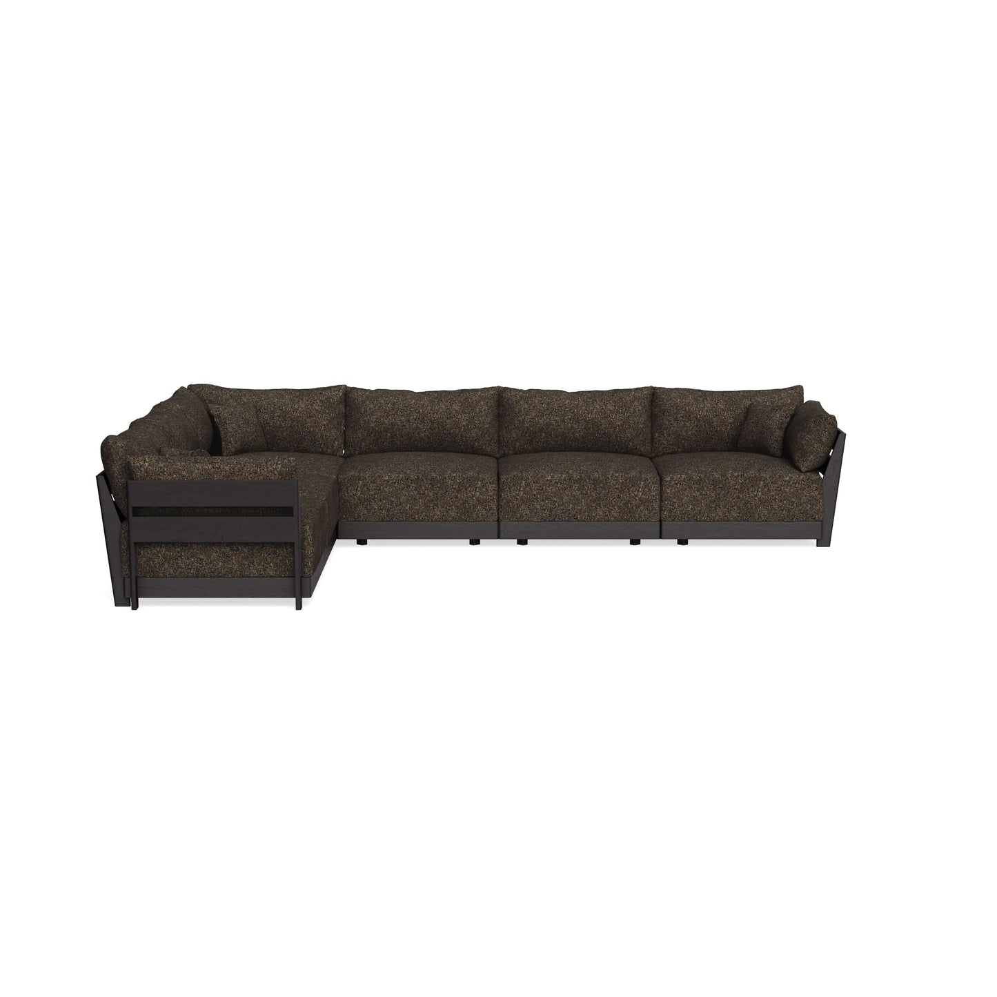 Modular Bondi Black 6-Seater Corner Sectional in Phantom | Classic Blend