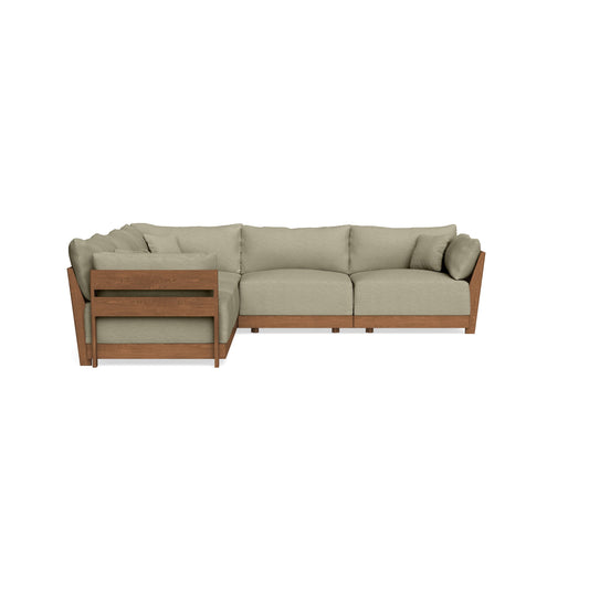 Modular Bondi Espresso 5-Seater Corner Sectional in Cappuccino | Classic Blend