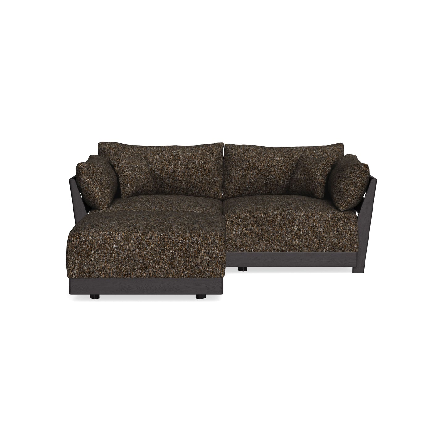 Modular Bondi Black 2-Seater Sectional in Phantom | Memory Foam Blend