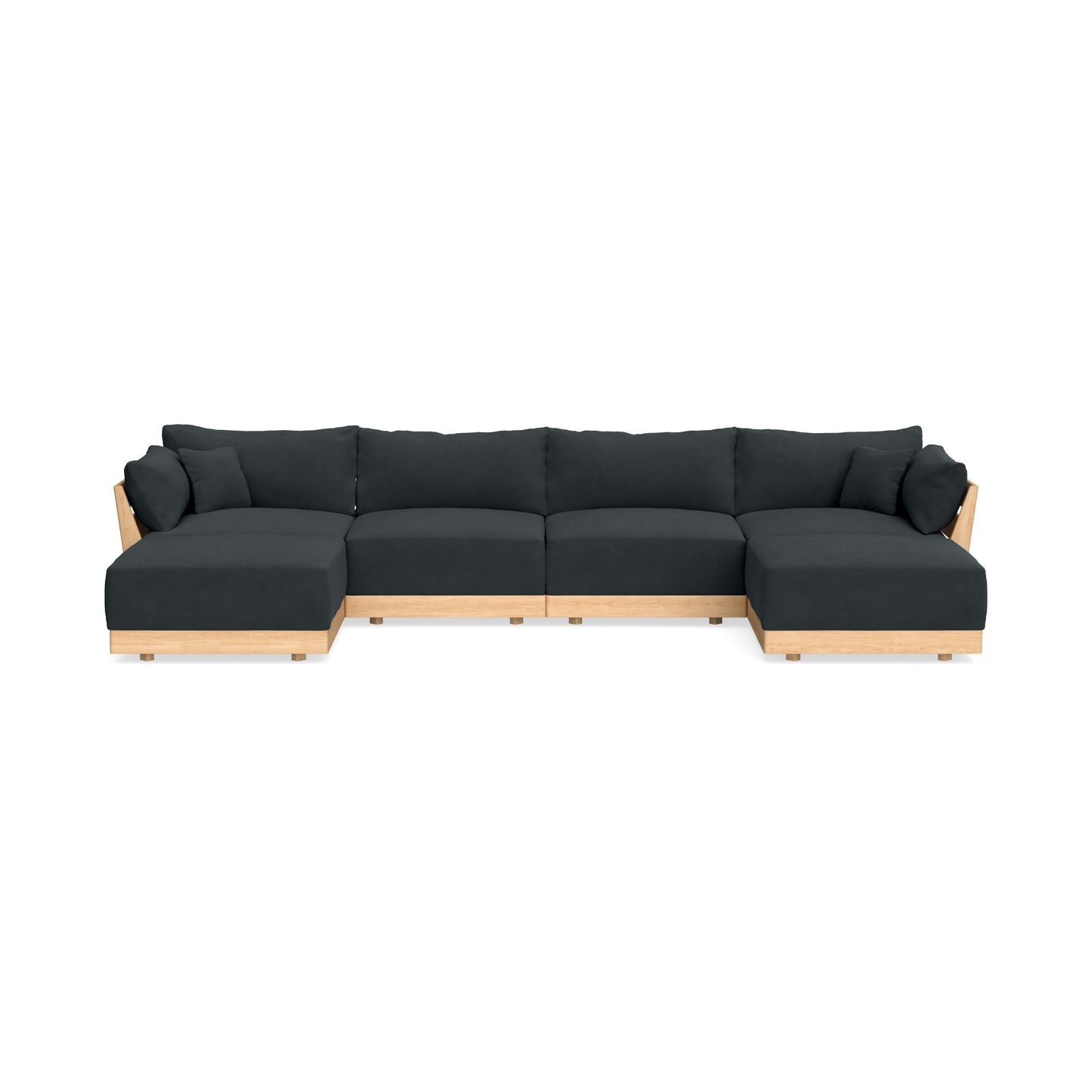 Slipcover Only - Modular Bondi 4-Seater U-Sectional in Obsidian