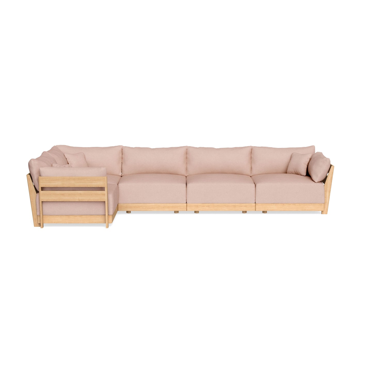 Slipcover Only - Modular Bondi 5-Seater L-Sectional in Rose Quartz