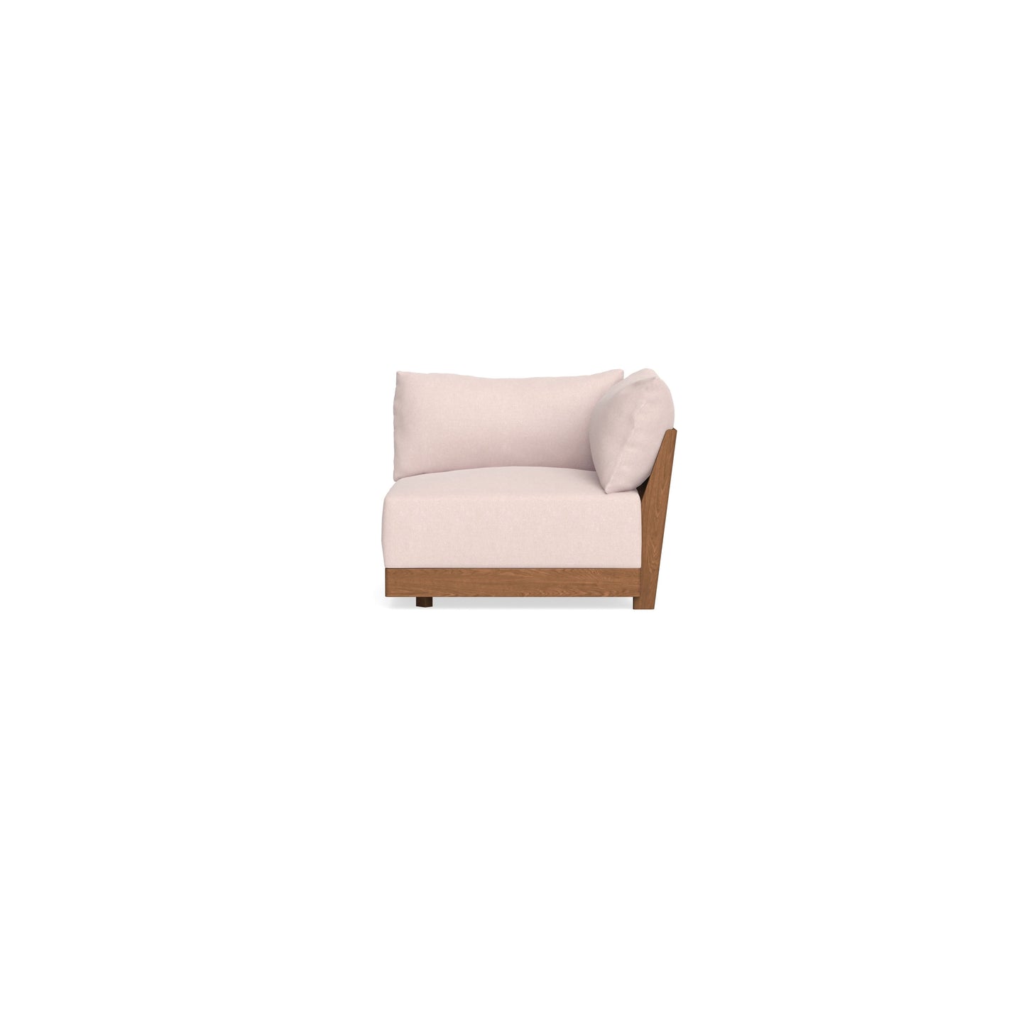 Modular Bondi Espresso Corner Chair in Peony | Memory Foam Blend