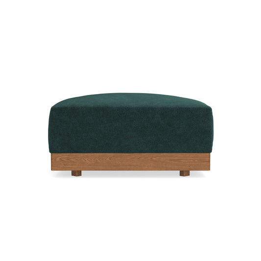 Modular Bondi Espresso Ottoman in Harbor Blue | Memory Foam Blend