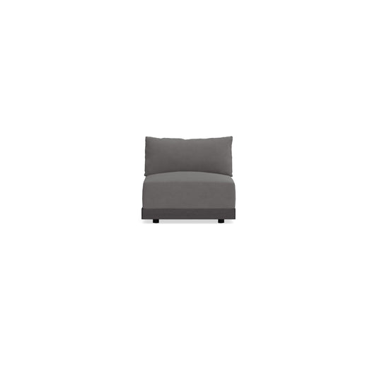 Modular Bondi Black Armless Chair in Burnt Ember | Memory Foam Blend