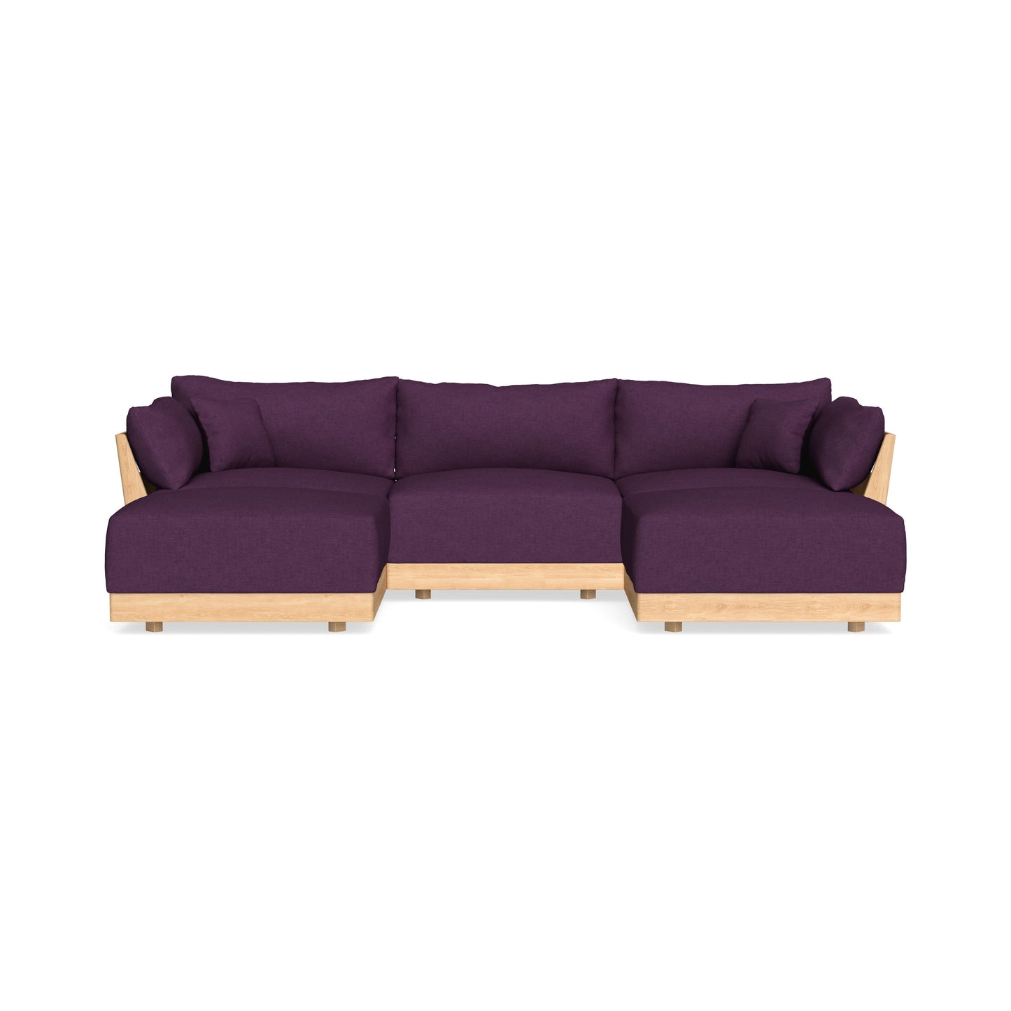Slipcover Only - Modular Bondi 3-Seater U-Sectional in Aubergine