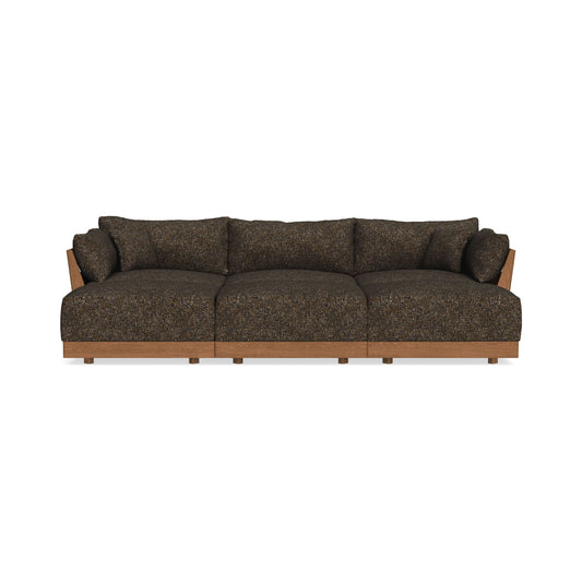 Modular Bondi Espresso 3-Seater Daybed Sofa Sectional in Phantom | Memory Foam Blend