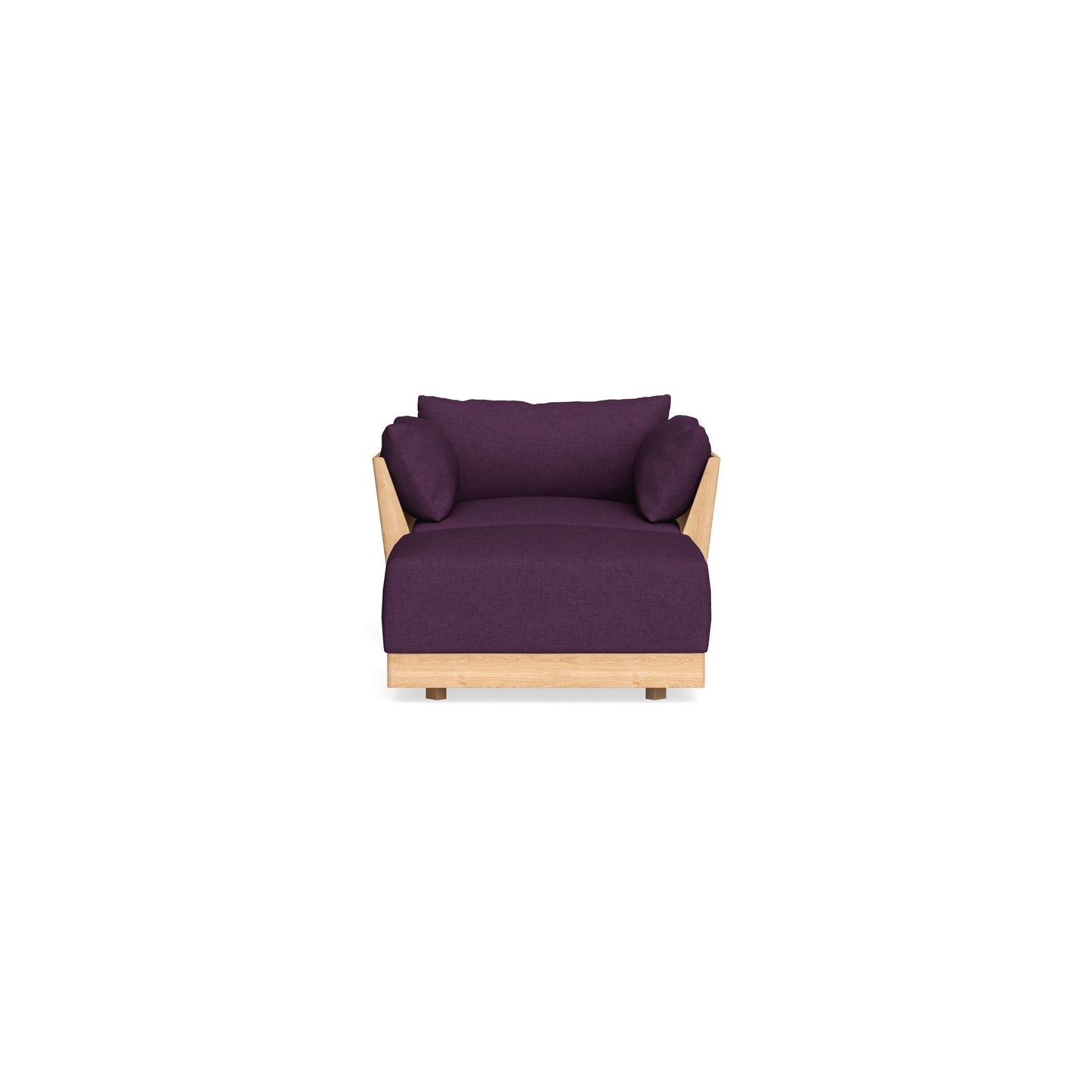 Slipcover Only - Modular Bondi Armchair + Ottoman in Aubergine