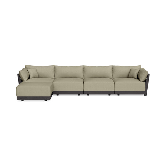 Modular Bondi Black 4-Seater Sectional in Cappuccino | Classic Blend