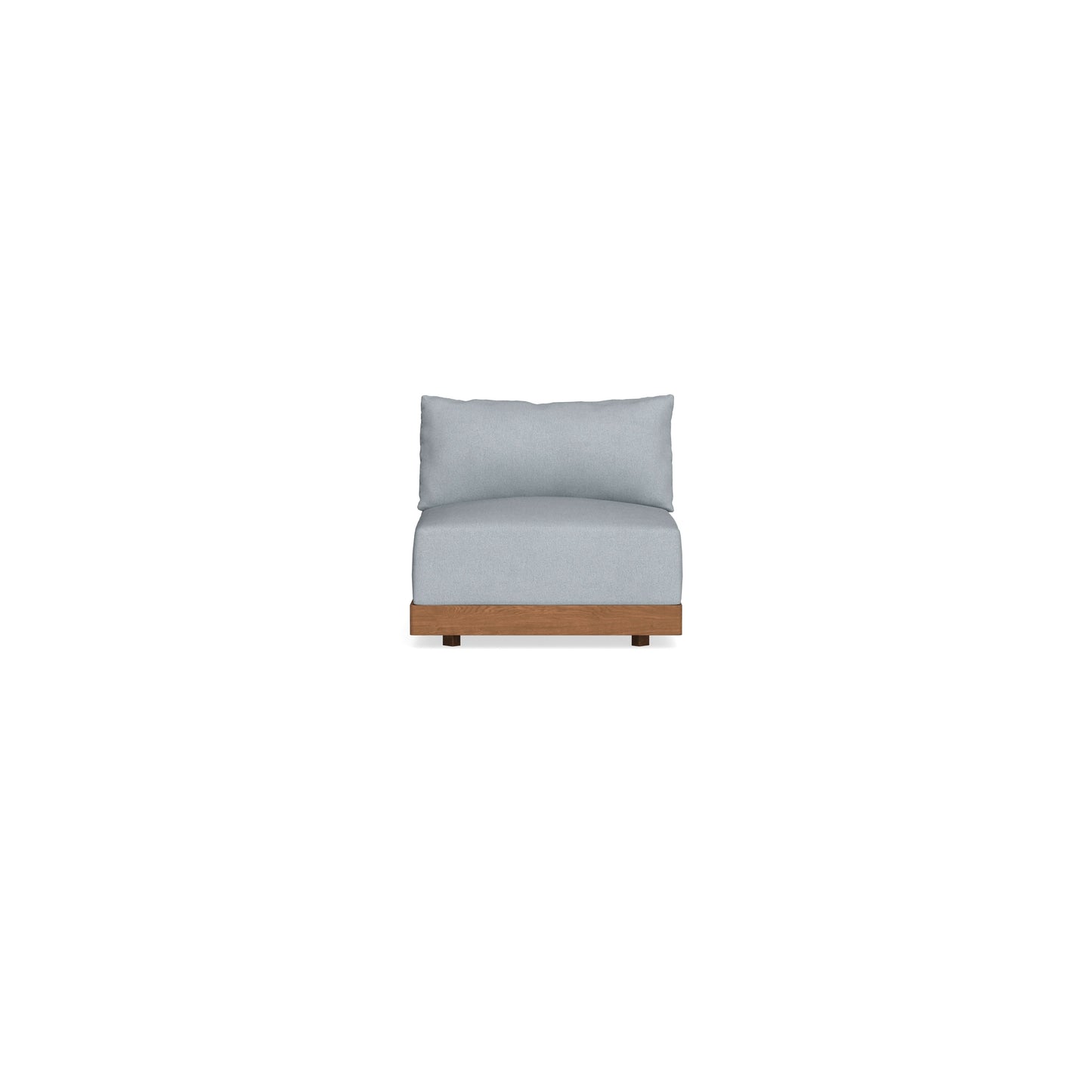 Modular Bondi Espresso Armless Chair in Ash | Memory Foam Blend