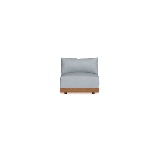 Modular Bondi Espresso Armless Chair in Ash | Memory Foam Blend