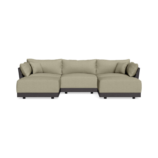 Modular Bondi Black 3-Seater U-Sectional in Cappuccino | Classic Blend