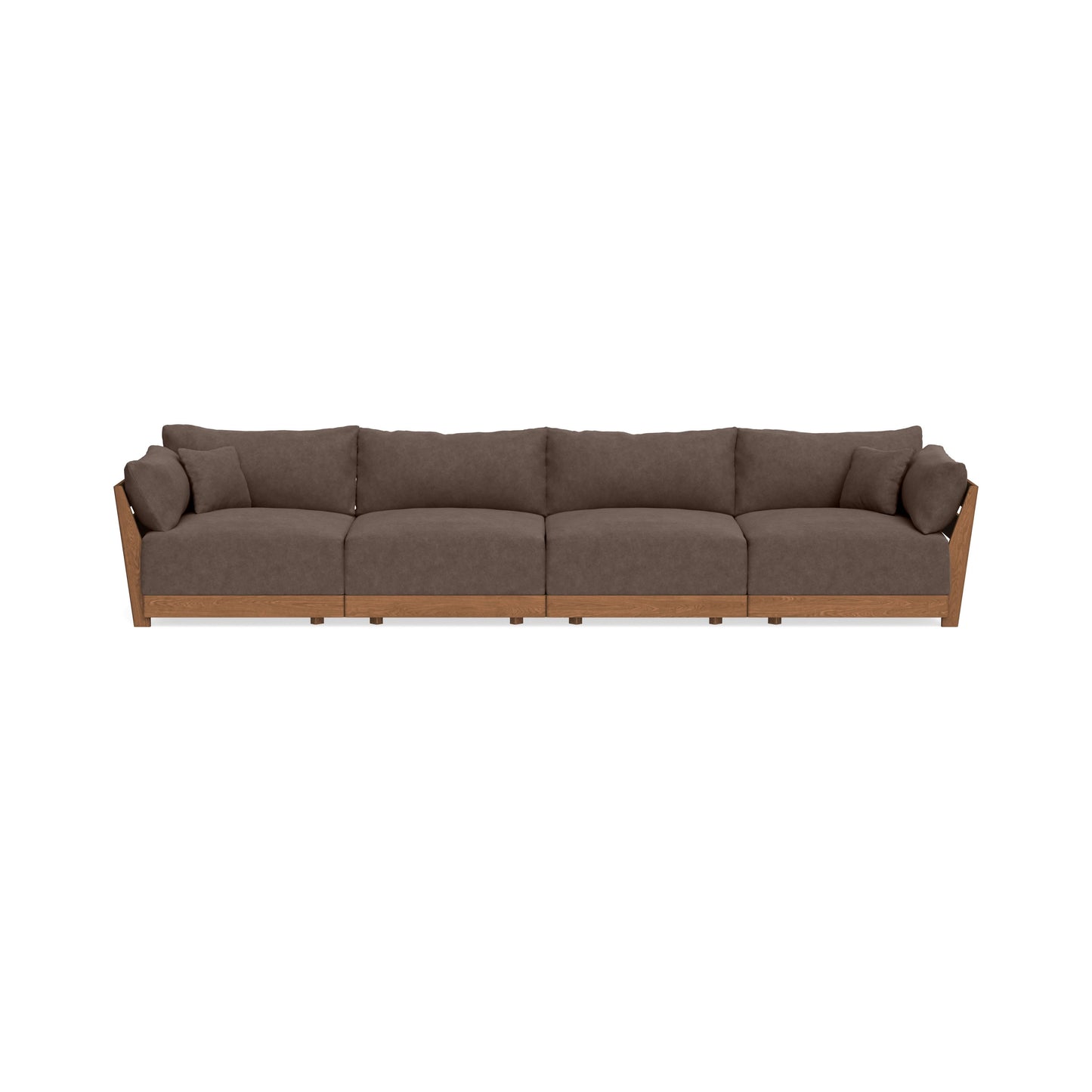 Modular Bondi Espresso 4-Seater Sofa in Chocolate | Memory Foam Blend