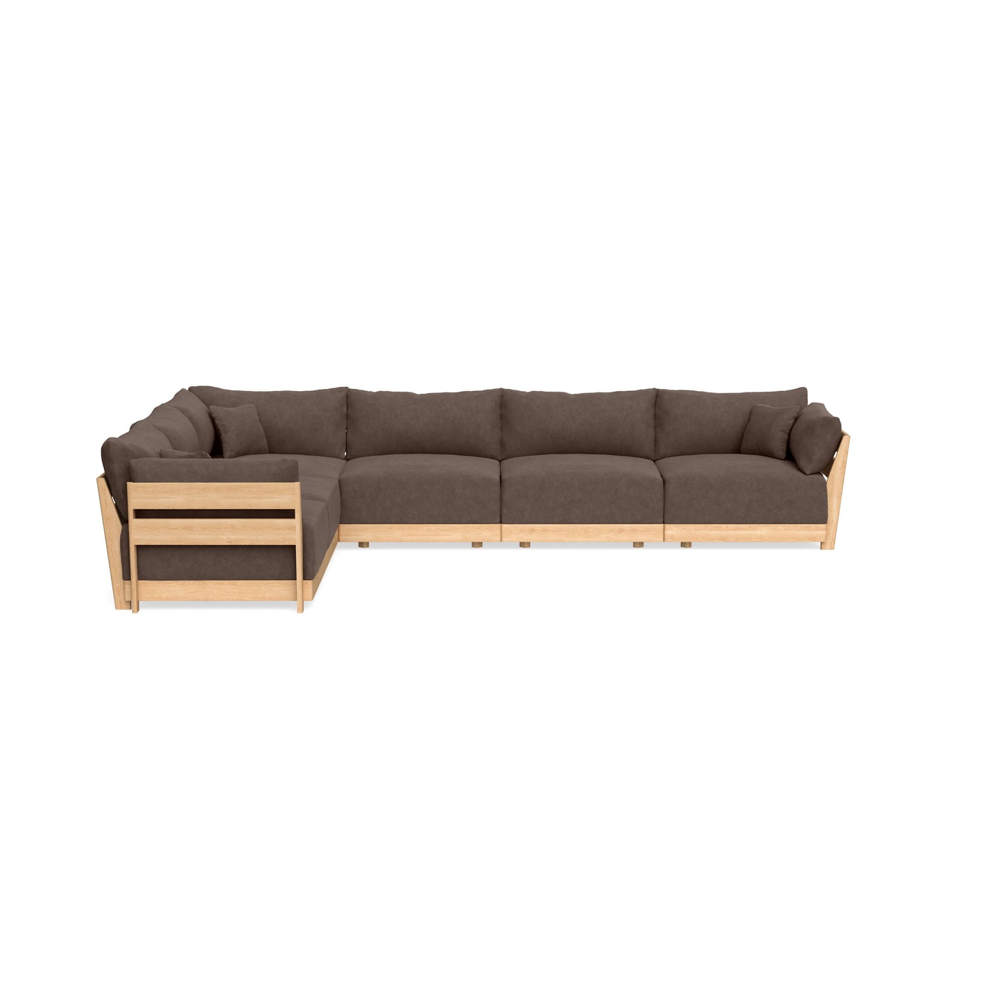 Slipcover Only - Modular Bondi 6-Seater Corner Sectional in Chocolate