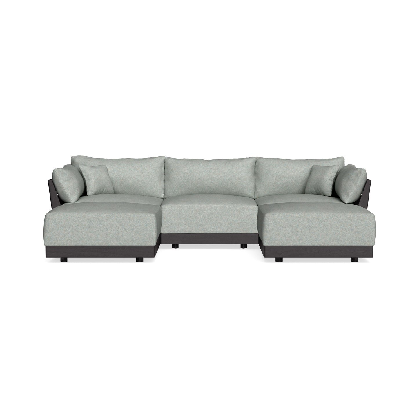 Modular Bondi Black 3-Seater U-Sectional in Spa | Classic Blend