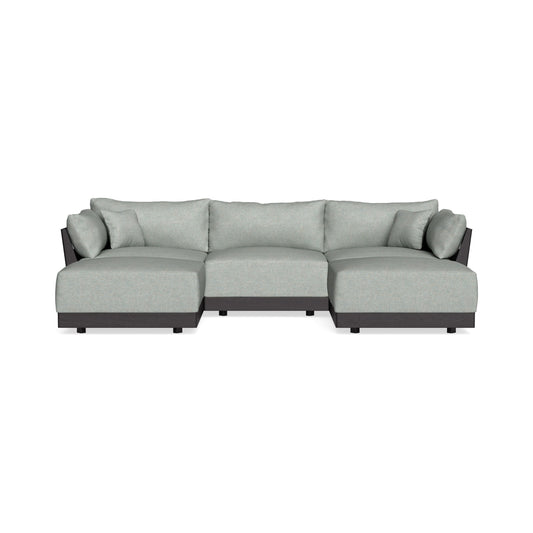 Modular Bondi Black 3-Seater U-Sectional in Spa | Classic Blend