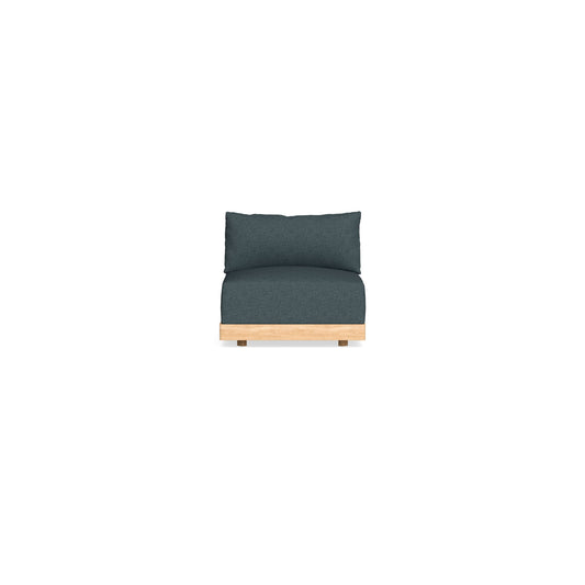 Modular Bondi Latte Armless Chair in Ocean Gray | Memory Foam Blend