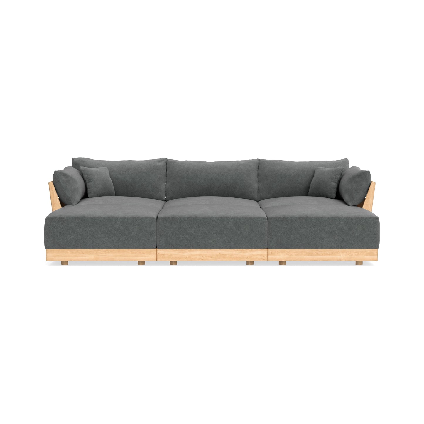 Slipcover Only - Modular Bondi 3-Seater Daybed Sofa Sectional in Chimney Gray