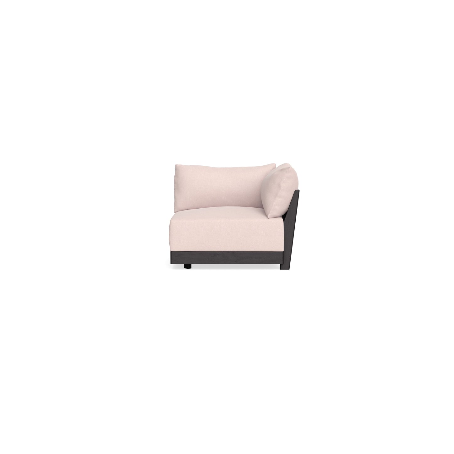 Modular Bondi Black Corner Chair in Peony | Memory Foam Blend