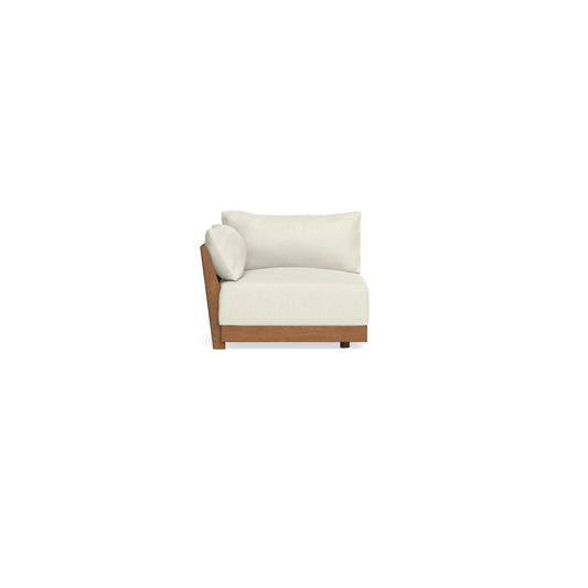 Modular Bondi Espresso End Chair in Eggshell | Memory Foam Blend