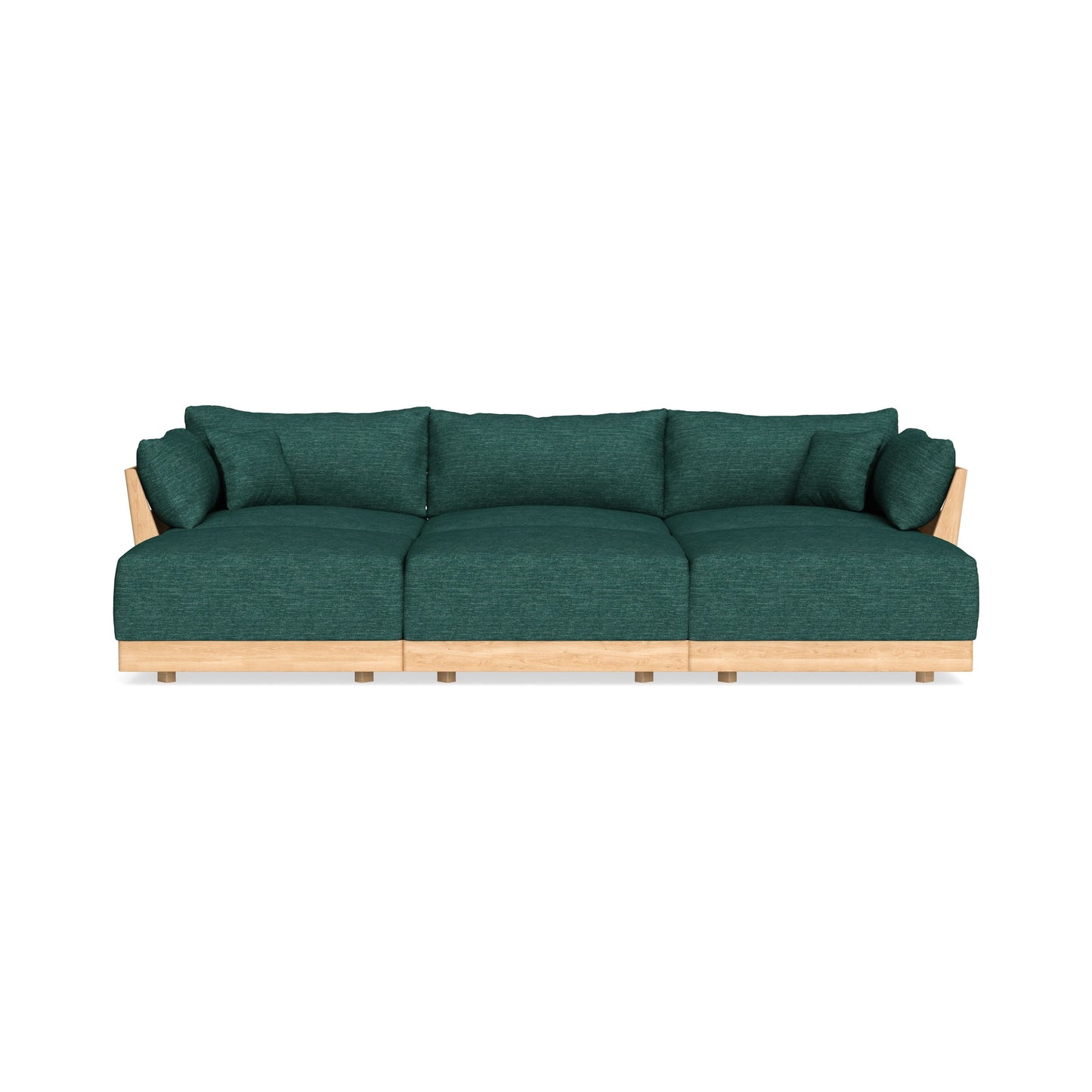 Slipcover Only - Modular Bondi 3-Seater Daybed Sofa Sectional in Forest Green