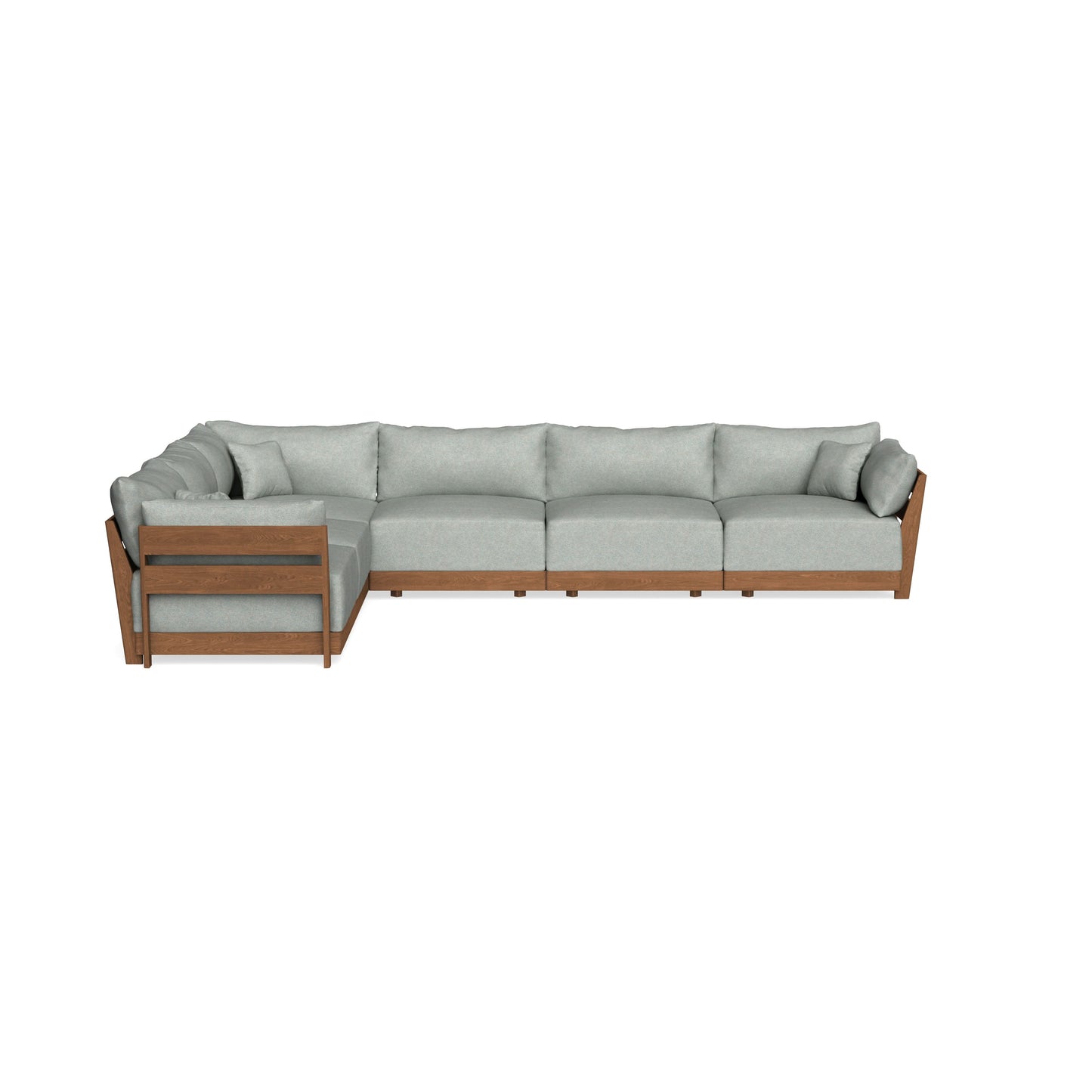 Modular Bondi Espresso 6-Seater Corner Sectional in Spa | Classic Blend