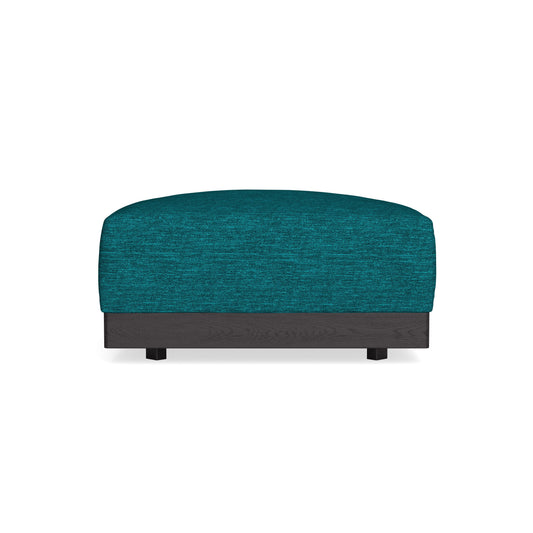 Modular Bondi Black Ottoman in Marine Teal | Memory Foam Blend