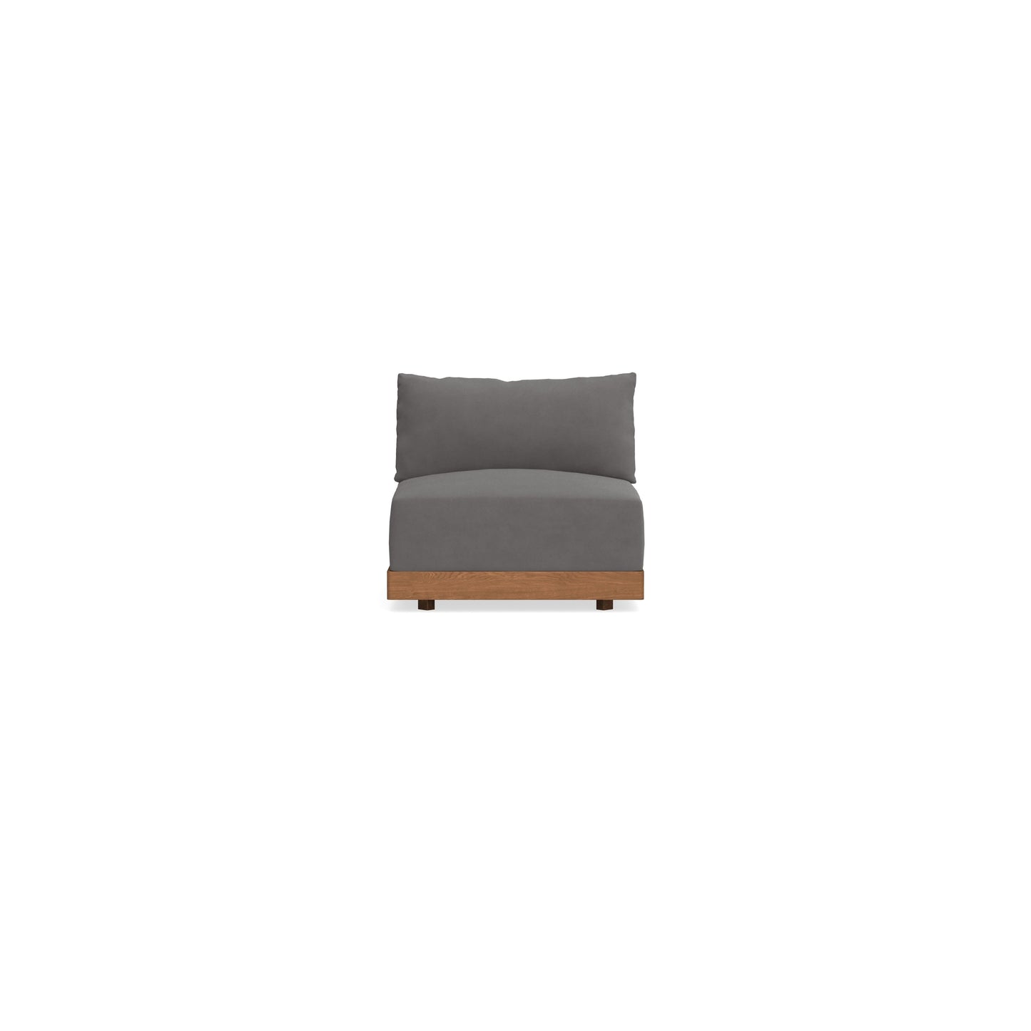 Modular Bondi Espresso Armless Chair in Burnt Ember | Memory Foam Blend