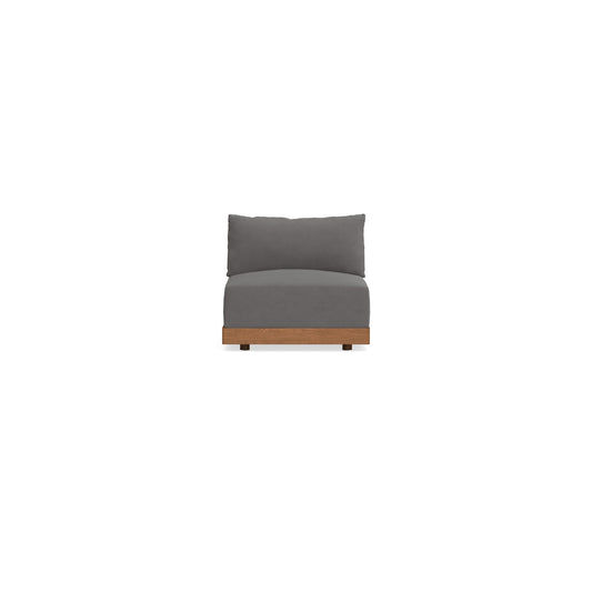 Modular Bondi Espresso Armless Chair in Burnt Ember | Memory Foam Blend