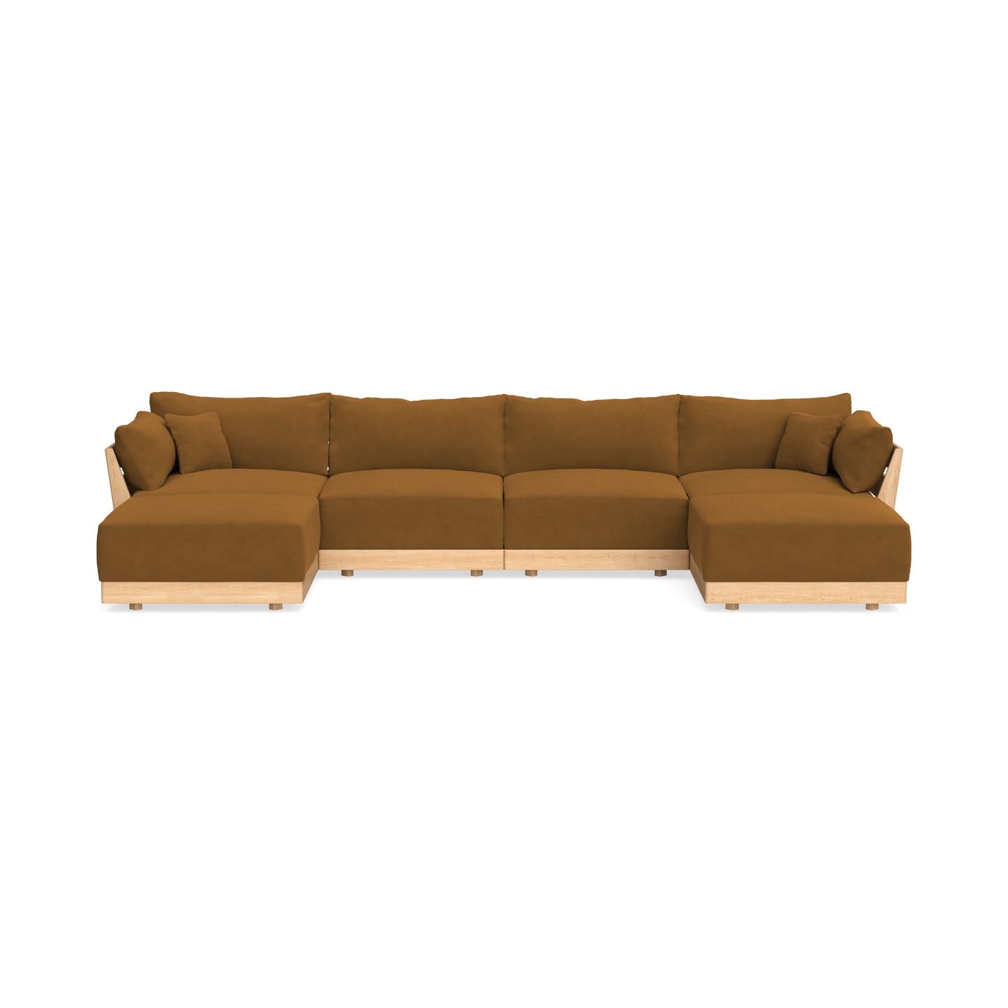Slipcover Only - Modular Bondi 4-Seater U-Sectional in Cognac