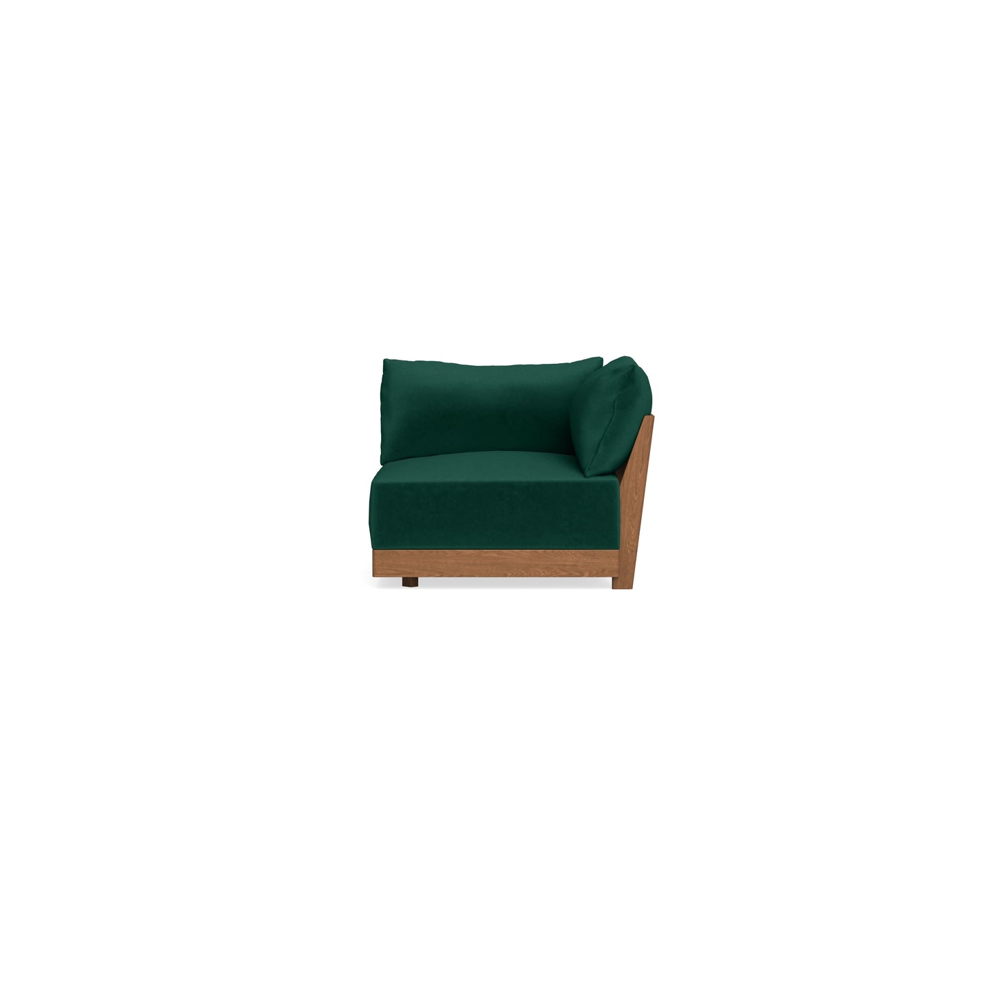 Modular Bondi Espresso Corner Chair in Evergreen | Memory Foam Blend