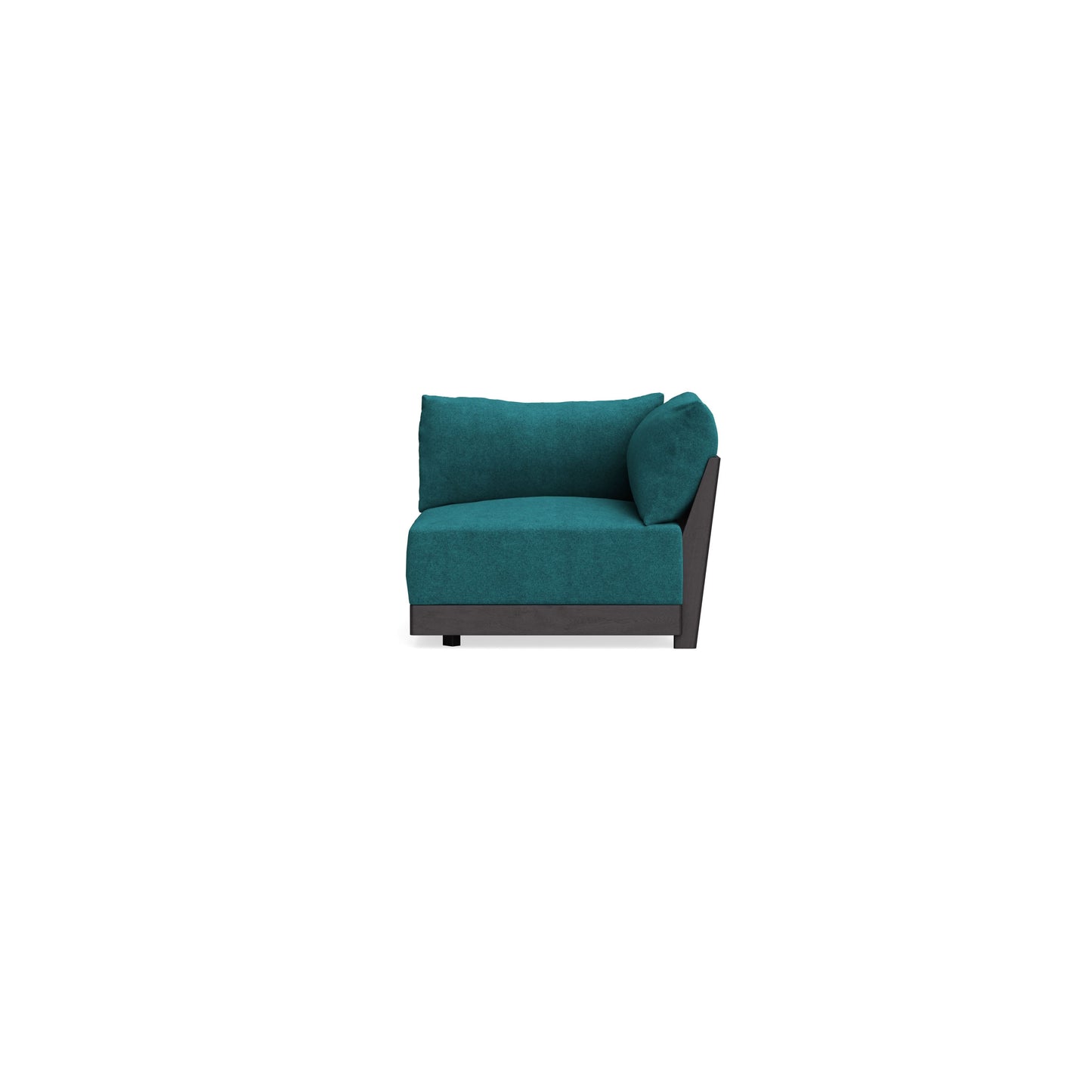 Modular Bondi Black Corner Chair in Ocean | Memory Foam Blend