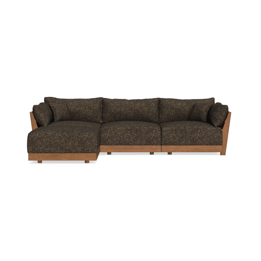 Modular Bondi Espresso 3-Seater Sectional in Phantom | Memory Foam Blend