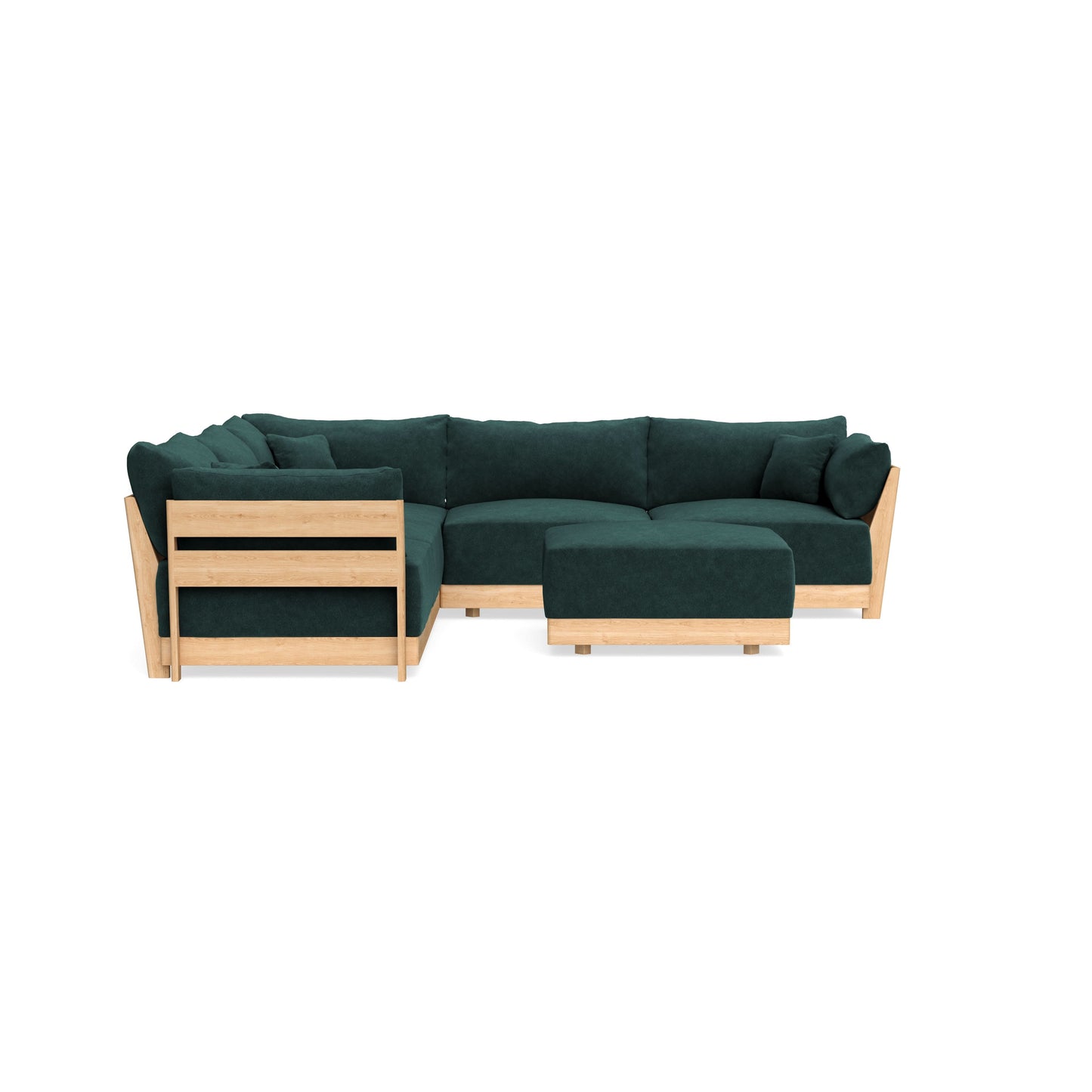 Slipcover Only - Modular Bondi 5-Seater Corner Sectional + Ottoman in Harbor Blue