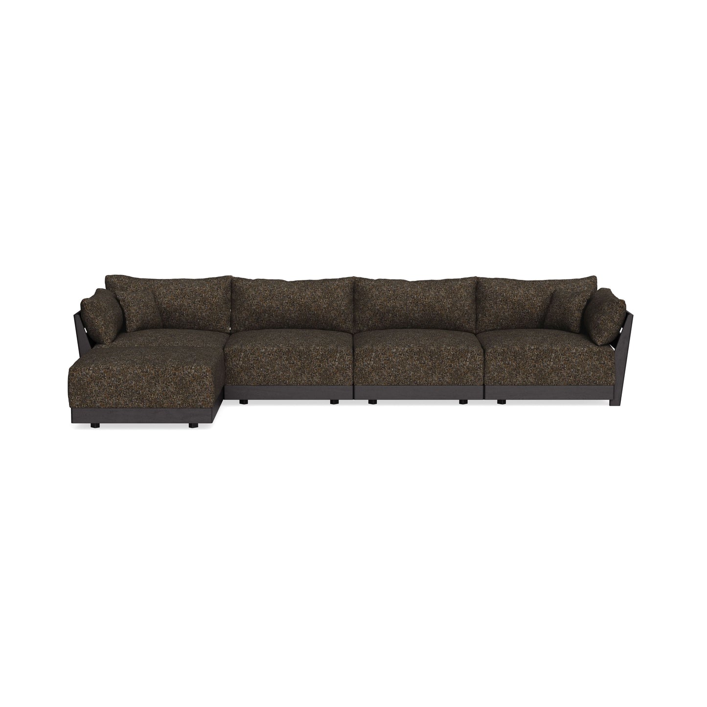 Modular Bondi Black 4-Seater Sectional in Phantom | Classic Blend