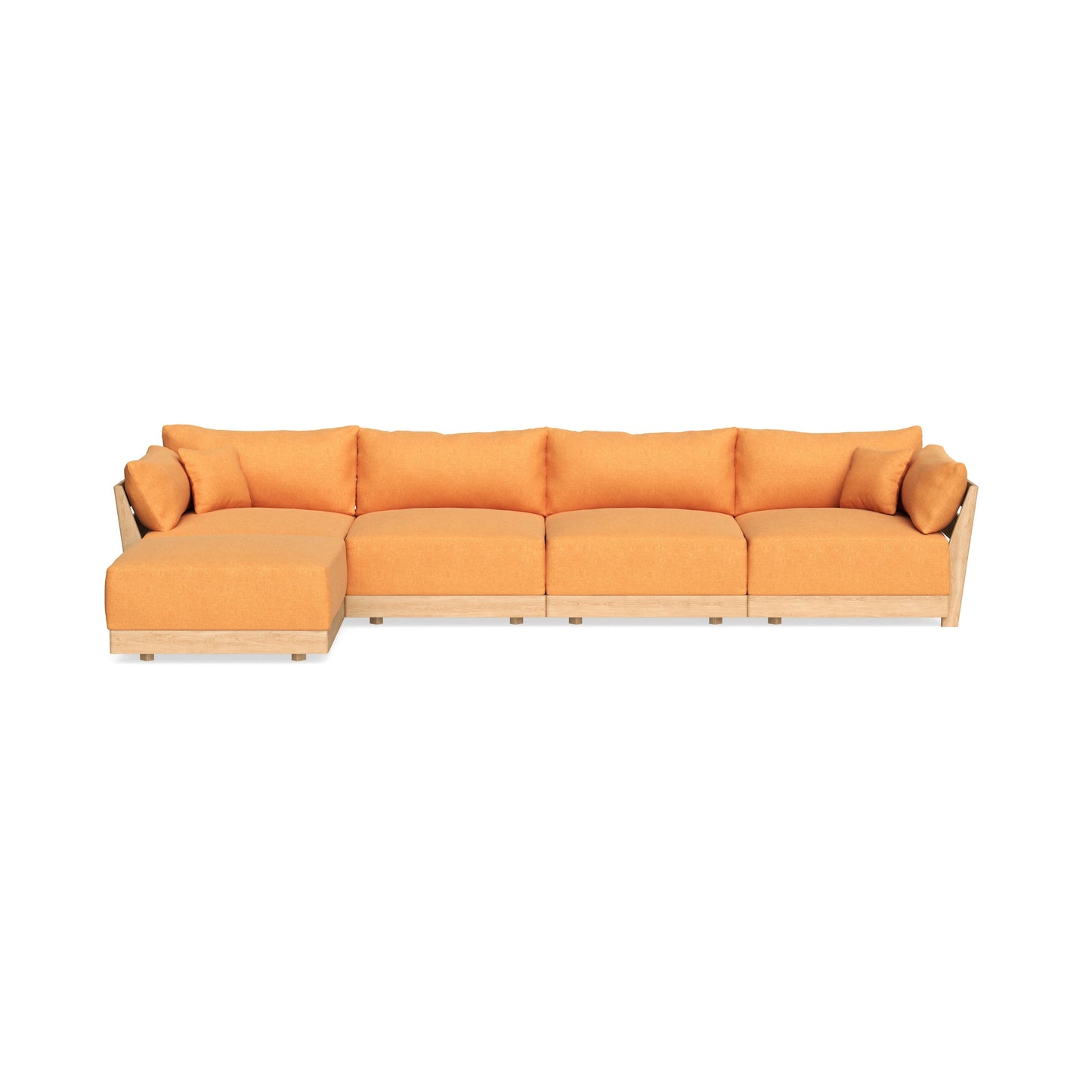 Slipcover Only - Modular Bondi 4-Seater Sectional in Tangerine