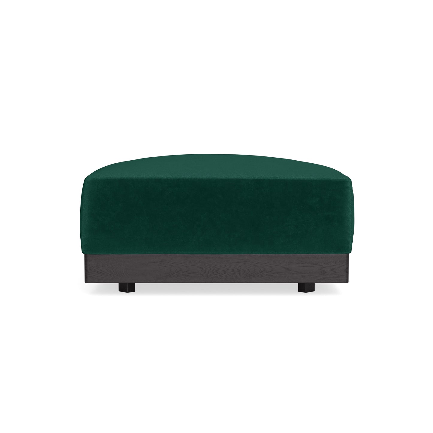 Modular Bondi Black Ottoman in Evergreen | Memory Foam Blend