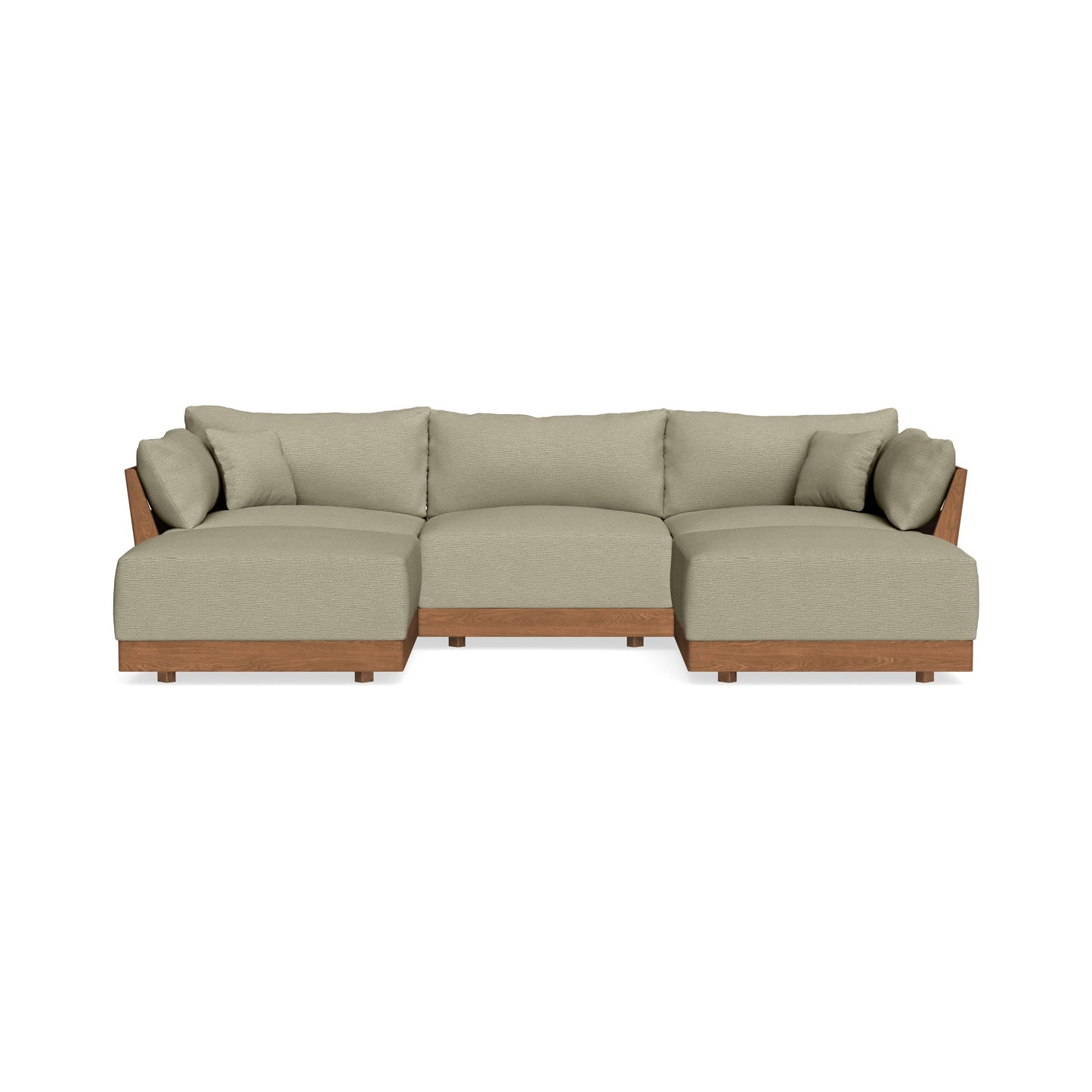 Modular Bondi Espresso 3-Seater U-Sectional in Cappuccino | Memory Foam Blend