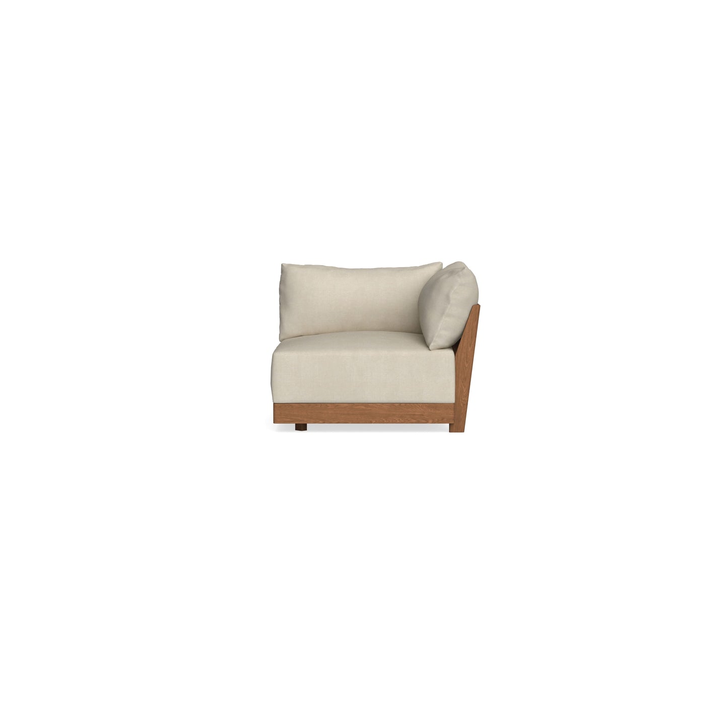 Modular Bondi Espresso Corner Chair in Almond | Memory Foam Blend