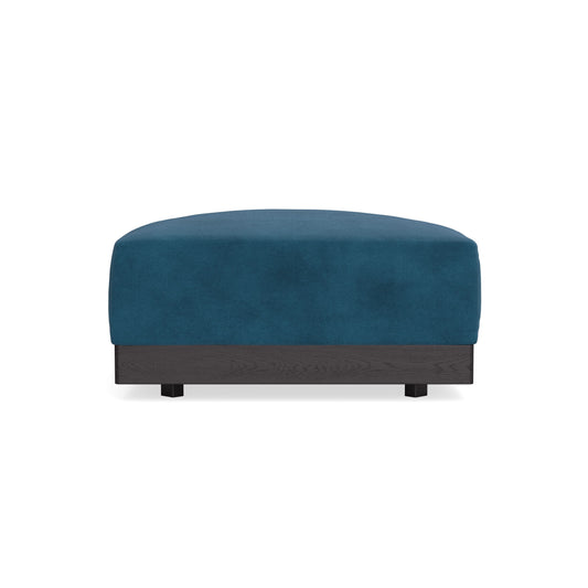 Modular Bondi Black Ottoman in Commodore Blue | Memory Foam Blend
