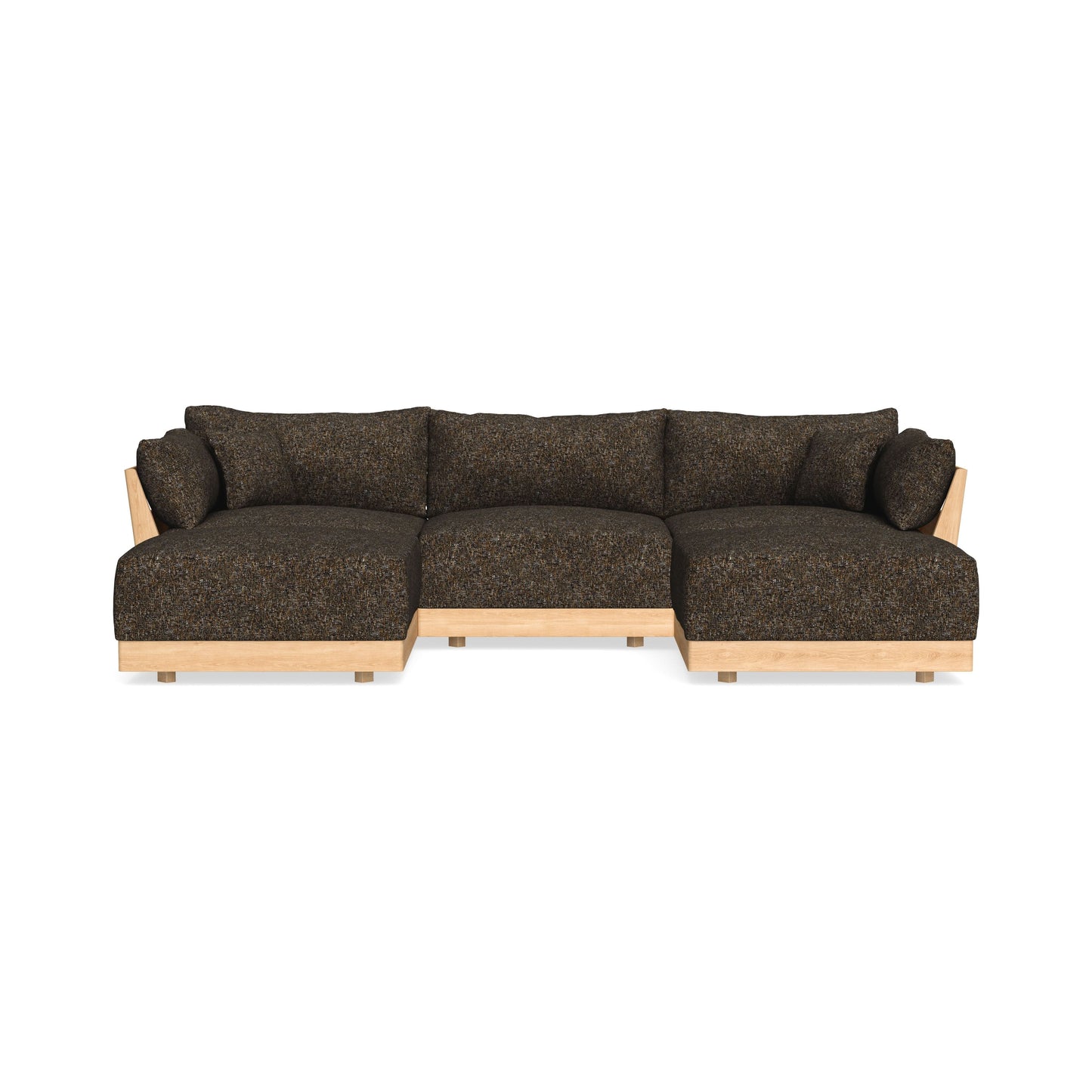 Modular Bondi Latte 3-Seater U-Sectional in Phantom | Memory Foam Blend