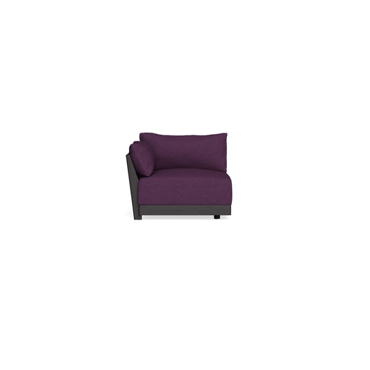 Modular Bondi Black End Chair in Aubergine | Memory Foam Blend