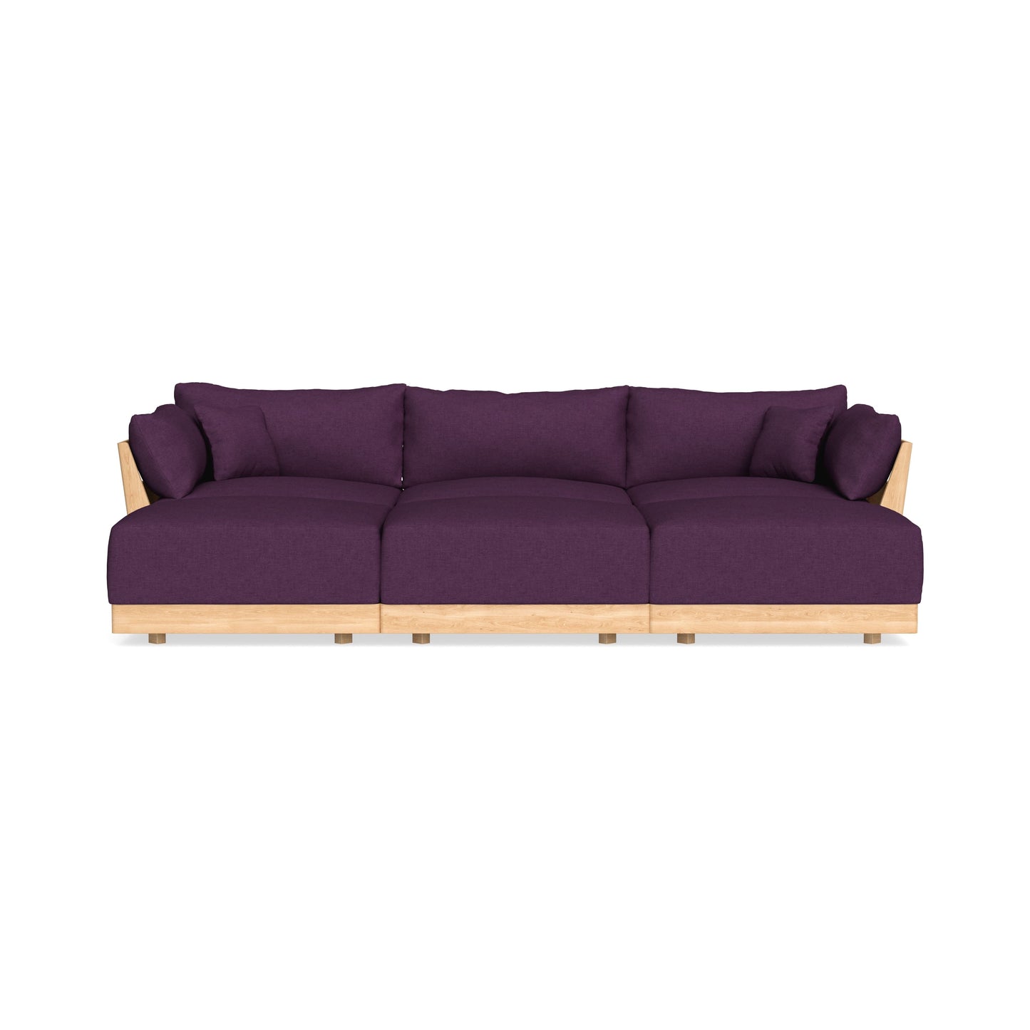 Slipcover Only - Modular Bondi 3-Seater Daybed Sofa Sectional in Aubergine