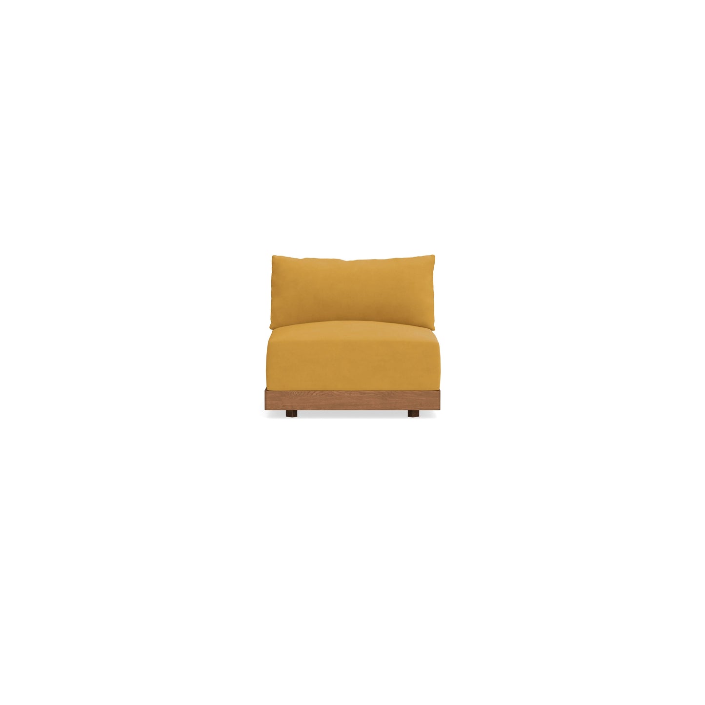 Modular Bondi Espresso Armless Chair in Honey | Memory Foam Blend