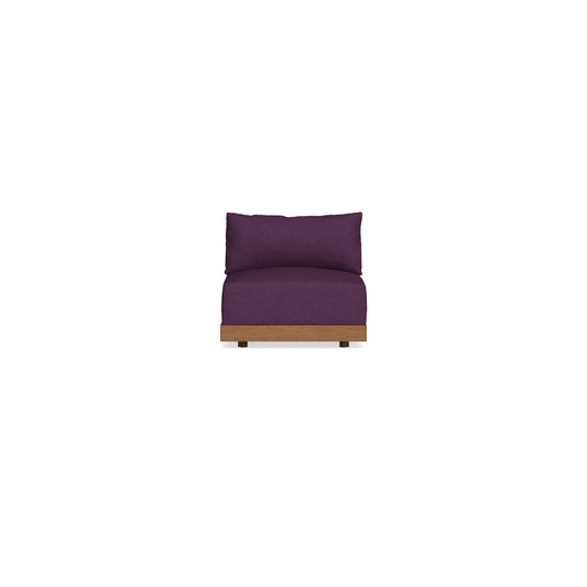Modular Bondi Espresso Armless Chair in Aubergine | Memory Foam Blend