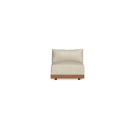 Modular Bondi Espresso Armless Chair in Almond | Memory Foam Blend