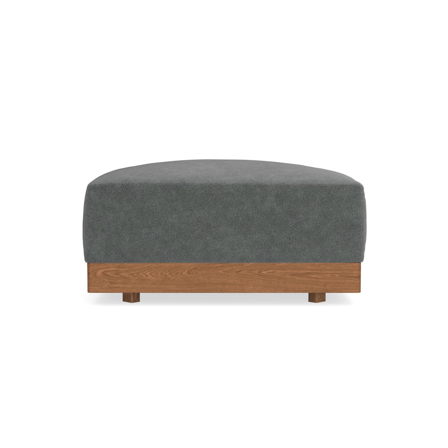 Modular Bondi Espresso Ottoman in Chimney Gray | Memory Foam Blend