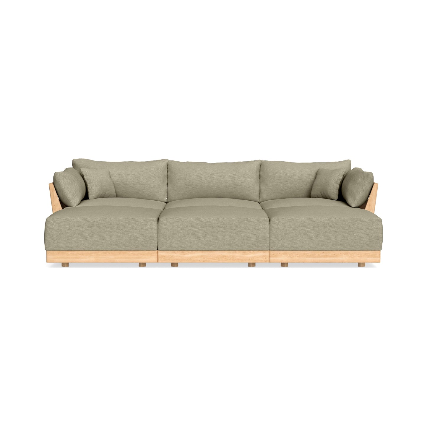 Slipcover Only - Modular Bondi 3-Seater Daybed Sofa Sectional in Cappuccino