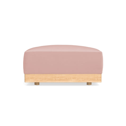Modular Bondi Latte Ottoman in Powder Pink | Memory Foam Blend