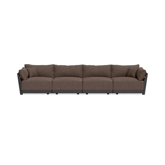 Modular Bondi Black 4-Seater Sofa in Chocolate | Memory Foam Blend